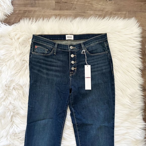 NWT $225 Hudson Size 29 Natalie Midrise Skinny Corp Button Front Jeans - Picture 6 of 12